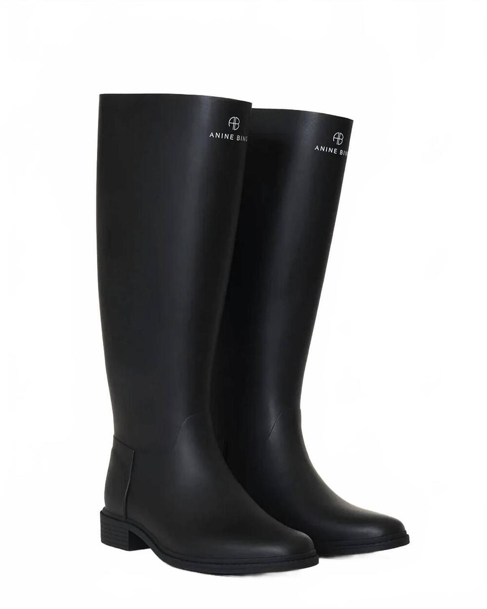 NEW ANINE BING women's kari rain boots in black